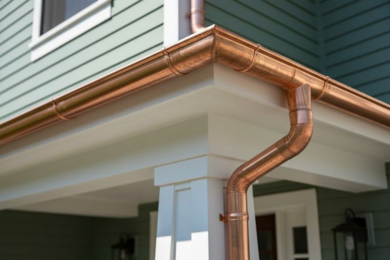 Commercial Copper Gutters Installation