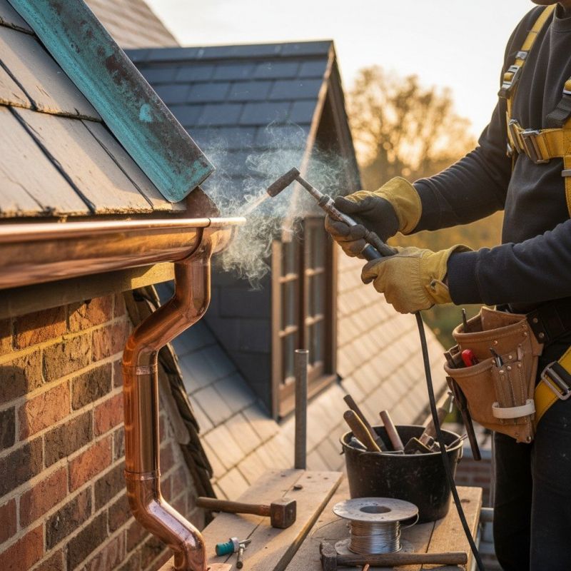 Commercial Copper Gutters Repair