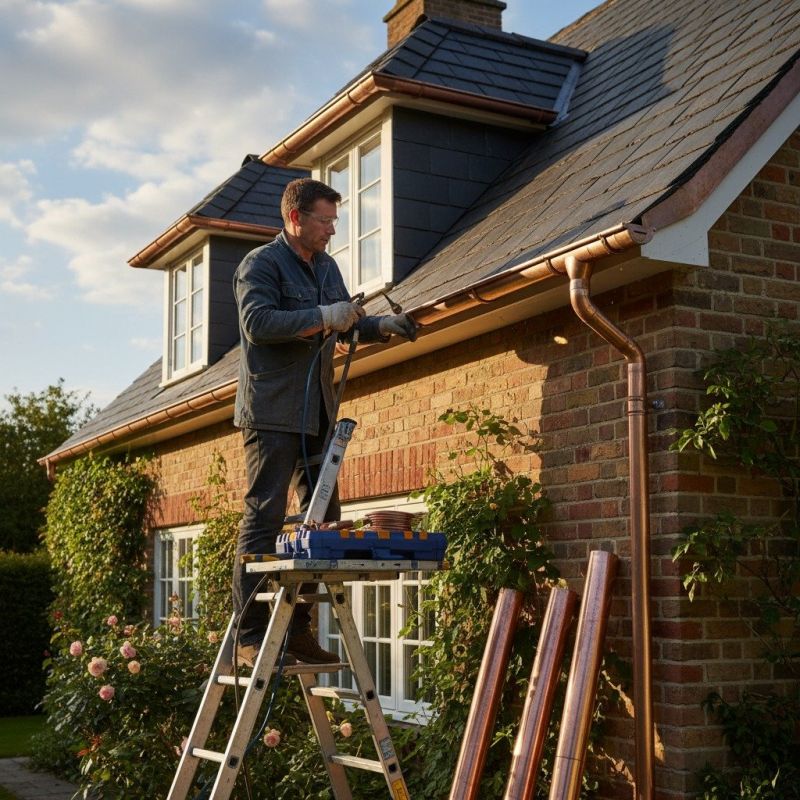 Commercial Copper Gutters Repair