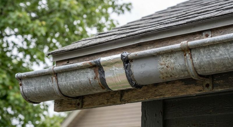 Commercial Galvanized Gutters Repair