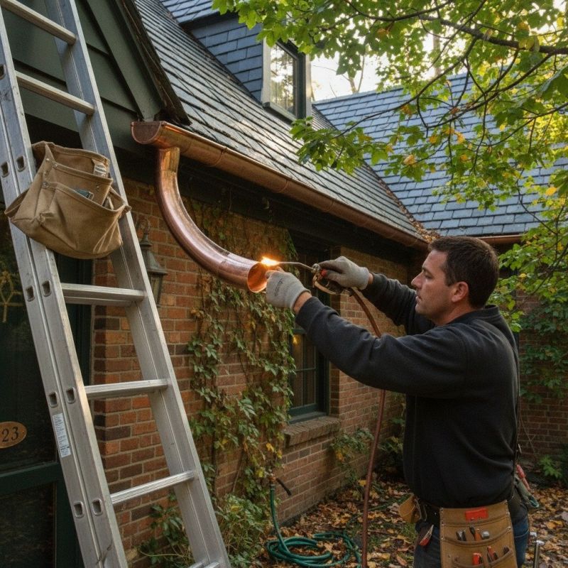 Copper Gutter Repair