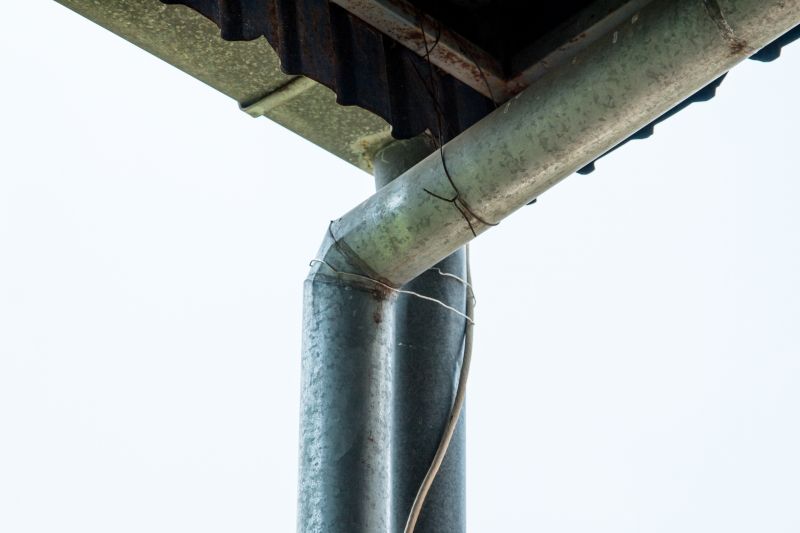 Commercial Galvanized Gutters Installation