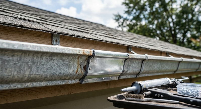 Commercial Galvanized Gutters Repair